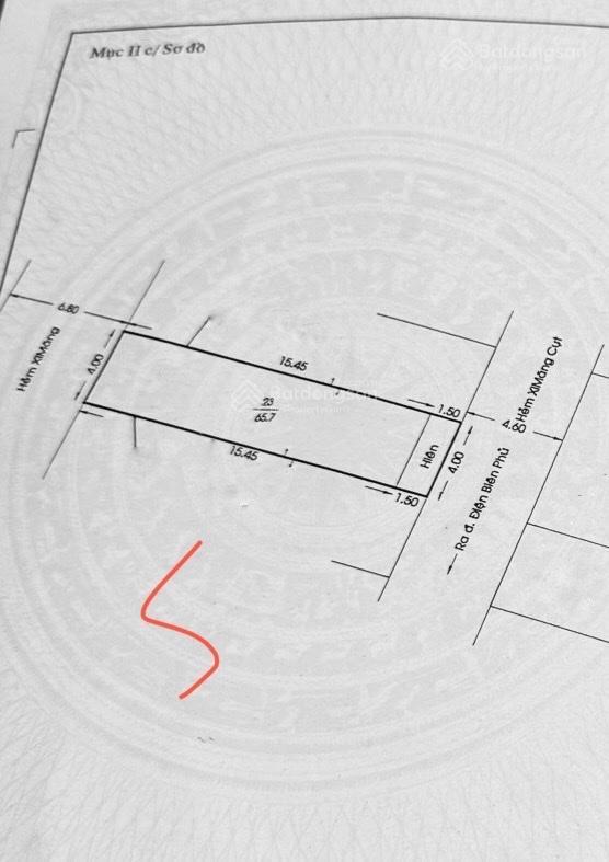 Nhà 4 x 17m  xây 2 tầng  đường điện biên phủ  gần đường d2