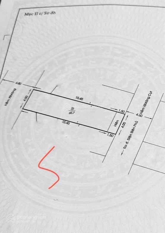Nhà 4 x 17m  xây 2 tầng  cách đường điện biên phủ 40m  gần đường d2, 10 tỷ