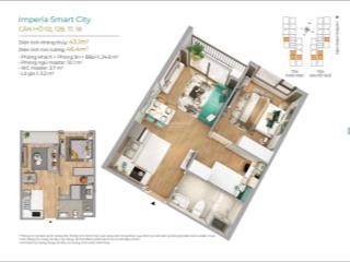 Gia chủ cần bán gấp căn hộ 43m2, 1 phòng ngủ+, giá 3,4 tỷ tại sola park,  0869 888 ***