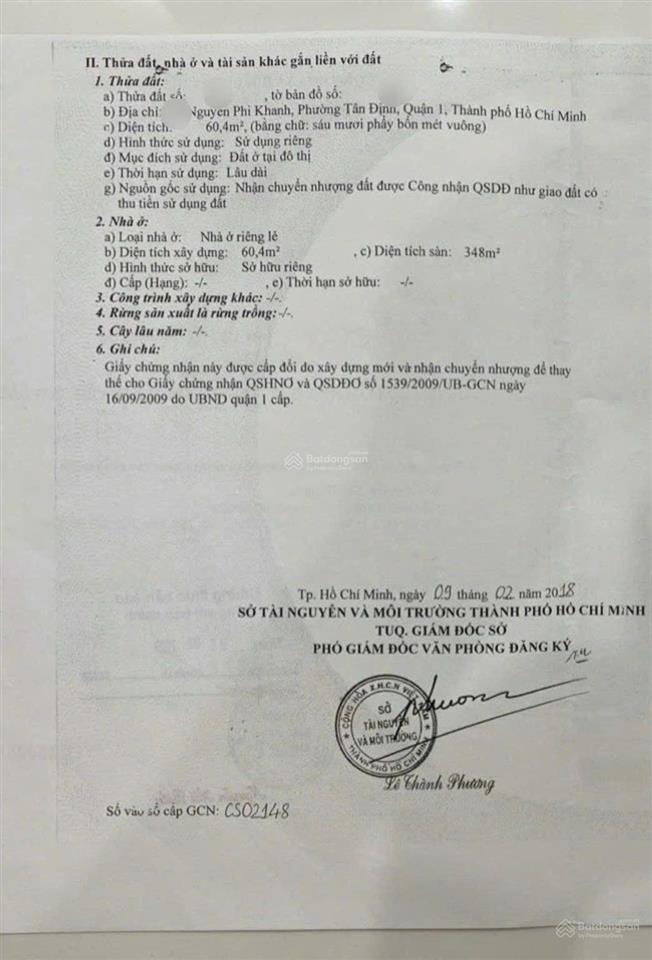 Tôi bán gấp nhà mặt tiền 5 tầng giá 4tỷ690/ quận 1 dt 60.4m2, đường nguyễn phi khanh, tân định