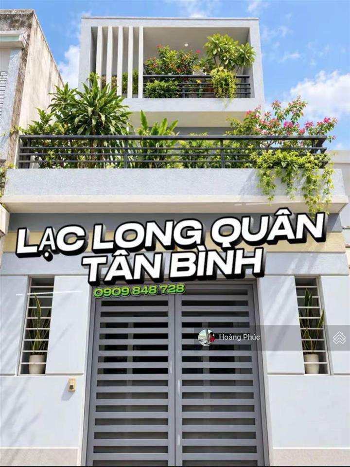 3 tỷ 250/58m2 3pn  3nvs  lạc long quân p10 tân bình hẻm xe hơi thông cách mt 1 căn 3 tầng btct,