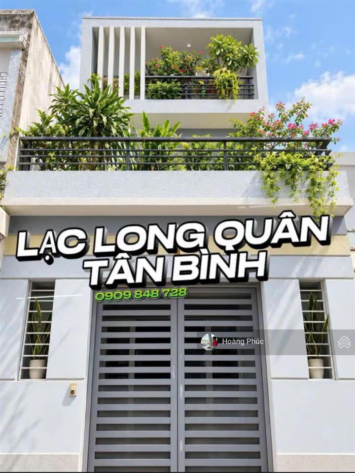 Chủ chào 6tỷ820 lạc long quân p10  tân bình 58m2  hẻm xe hơi thông cách mt 1 căn 3 tầng btct