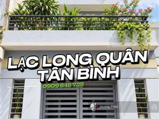Chủ chào 6tỷ820 lạc long quân p10  tân bình 58m2  hẻm xe hơi thông cách mt 1 căn 3 tầng btct