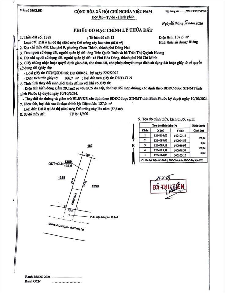 Bán đất mặt tiền đường nhựa lớn tại chơn thành bình phước củ giá rẻ