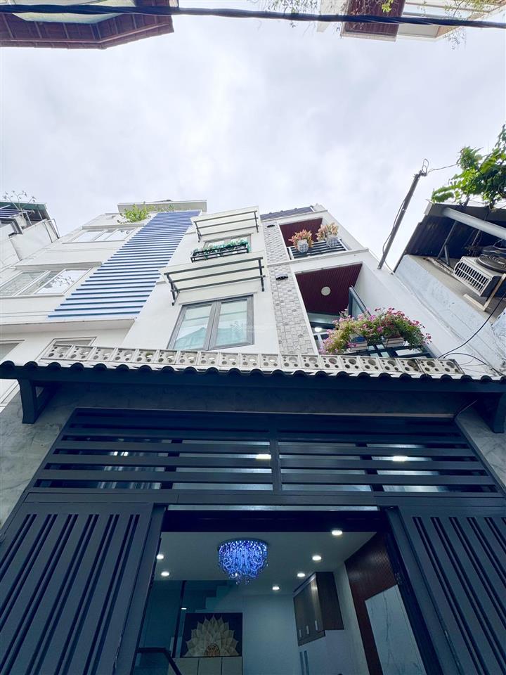 Trường sa phú nhuận  hẻm 3,5m trước nhà  30m bước ra hẻm xe tải  4 tầng mới đẹp  nhĩnh 6 đồng