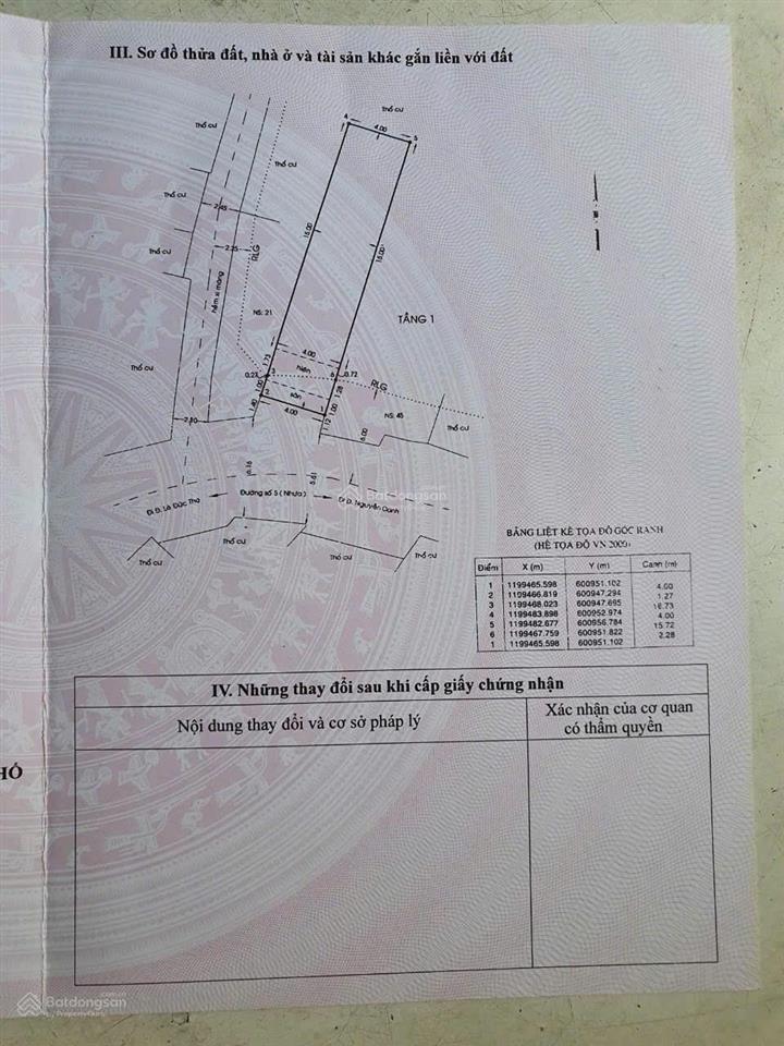 Mặt tiền đường số 5, p.17  4m x 18m  giá bán 8.9 tỷ tl