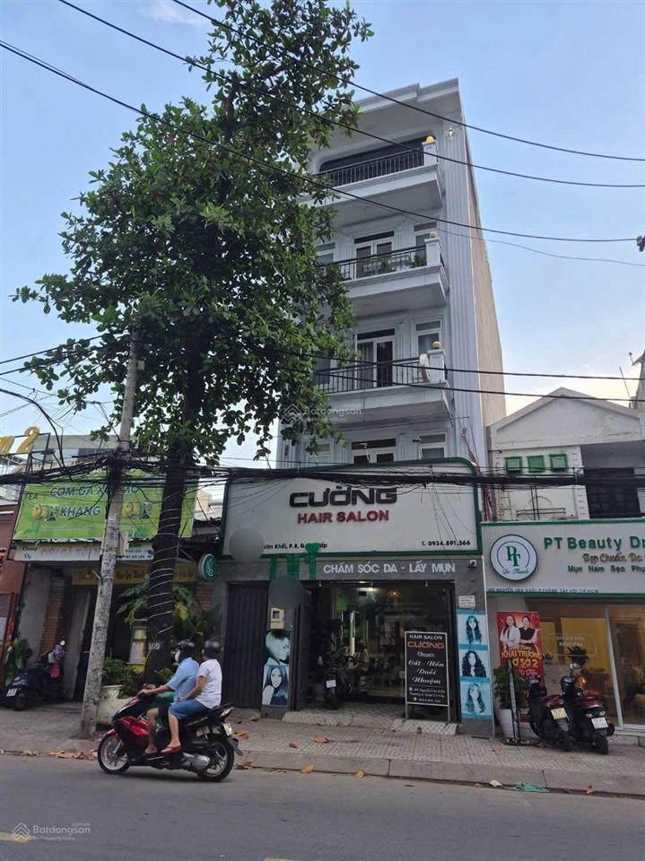 Mặt tiền nguyễn văn khối, p.8  5.8m x 25m, 5 tầng, đct 80 triệu/ tháng  giá bán 23 tỷ tl
