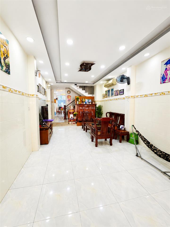 Bán nhà âu dương lân quận 8, 94m, ngang 4,3m, dài 24,5m, 4 tầng, hẻm ô tô 7m, 5pn