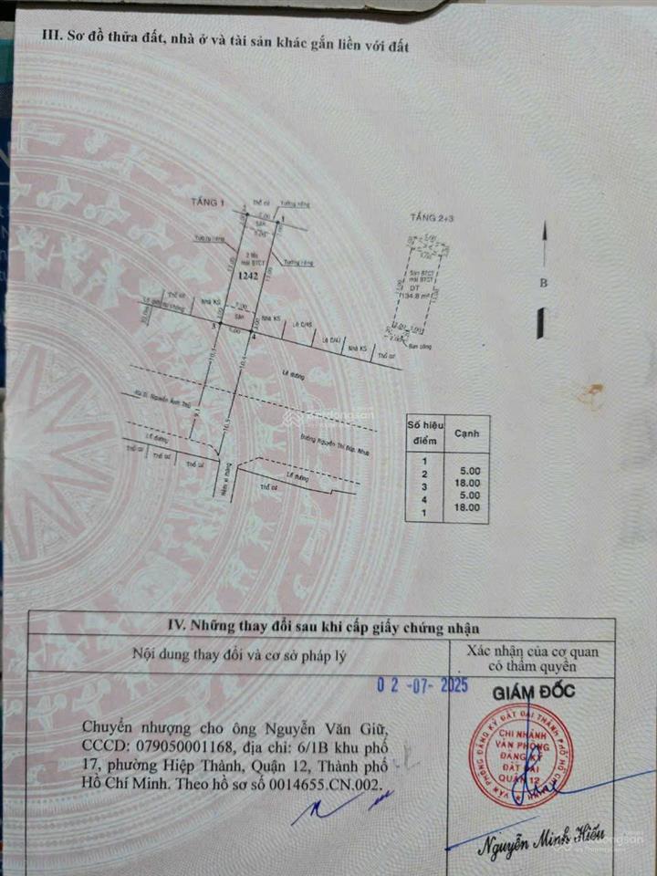 Chính chủ cần bán nhà phố mặt tiền đường nguyễn thị búp phường tân thới hiệp tphcm  0988 868 ***