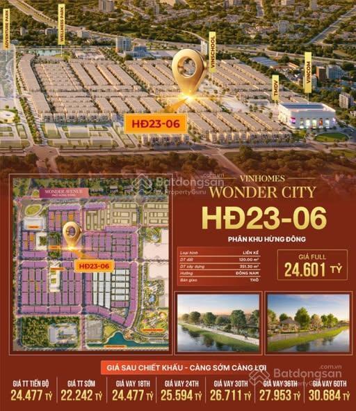 Căn liền kề hướng đông nam duy nhất hđ2306 hừng đông  vinhomes wonder city đan phượng
