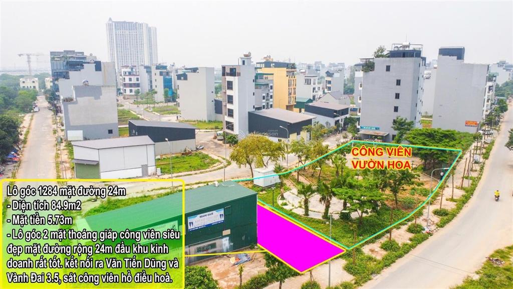 Nhà tôi chính chủ cần bán nhanh lô góc công viên s 85m2 mặt đường kinh doanh