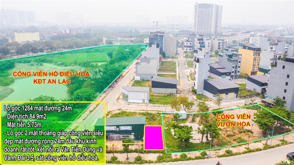 Nhà tôi chính chủ cần bán nhanh lô góc công viên s 85m2 mặt đường kinh doanh
