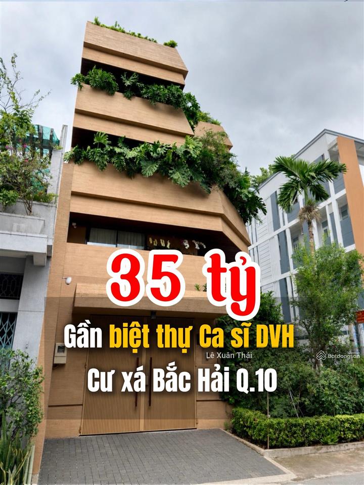 Bán nhà mt ba vì  cx bắc hải  q10 128m x 6t thang máy. chỉ 35t  gần biệt thự ca sĩ dvh