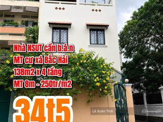 Nhà nsut cần bán mt cx bắc hải  q10 138m x 4t  mt 8m, full nội thất. 250tr/m