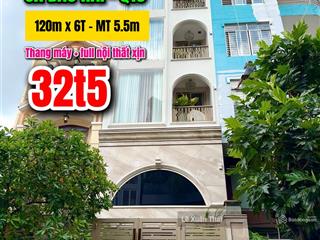 Mặt tiền bắc hải, cx bắc hải  q10 120m x 6t  mt 5.5m, thang máy  full nội thất. giá 32t5