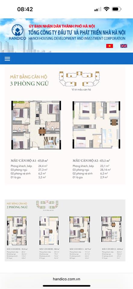Cc cần bán căn chung cư ct3  tầng 12  63,1m2  2,5 tỷ (40 triệu/m2)