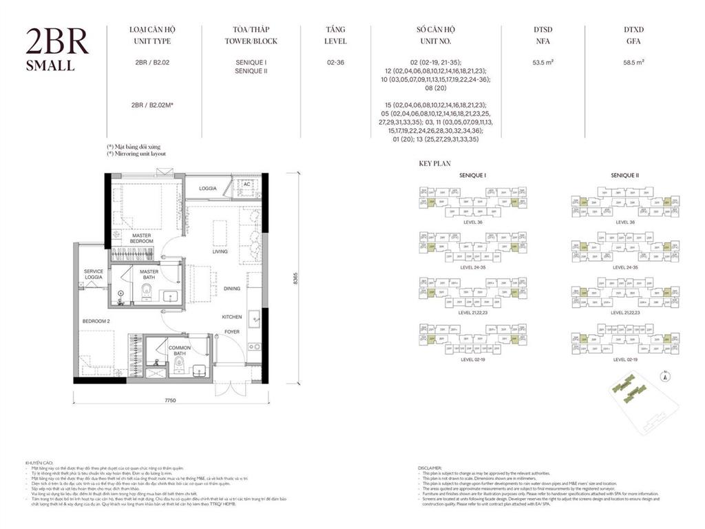 Chính chủ cần bán căn 2pn the senique đông nam tòa s2 55m2 thông thủy, giá 4.25 tỷ.  0975 344 ***
