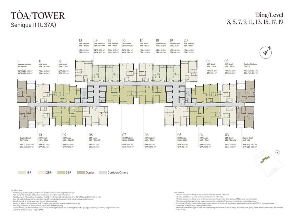 Chính chủ cần bán căn 2pn the senique đông nam tòa s2 55m2 thông thủy, giá 4.25 tỷ.  0975 344 ***