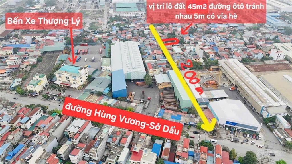 Hàng hiếm đất gần vinhome, bến xe thượng lý hồng bàng ngõ ô tô 2,48 tỷ