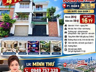 Biệt thự dương bá trạc p1 q8 111m 4 tầng xe tải sát cầu nguyễn văn cừ  giá 16 tỷ (tl)
