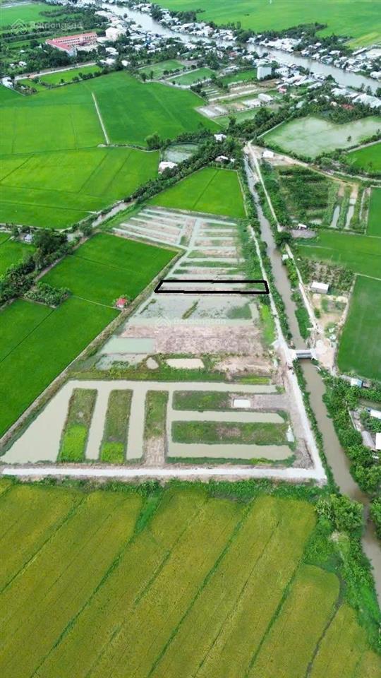 Bán đất 717m2 thổ cư 100m2, dự án đường rạch giá long xuyên mặt tiền 10m, phía sau lộ đường đá 5m