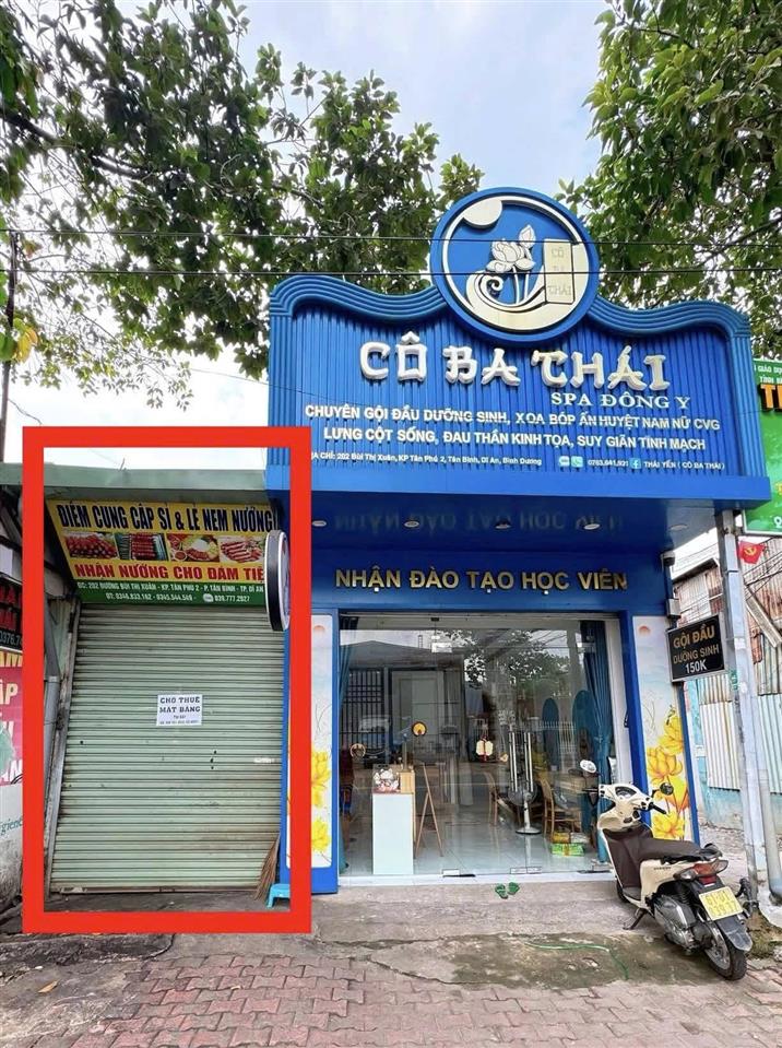 CHO THUÊ MẶT BẰNG GIÁ RẺ – VỊ TRÍ ĐẸP TẠI DĨ AN  Đối diện KDC An Phát – gần chợ Tân Bình