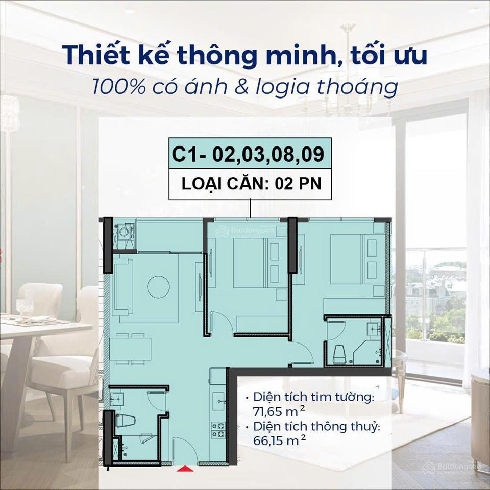 Hàng ngoại giao độc quyền từ cđt căn 2pn 72m2 chỉ 5,082 tỷ là sở hữu tầm view sông hàn
