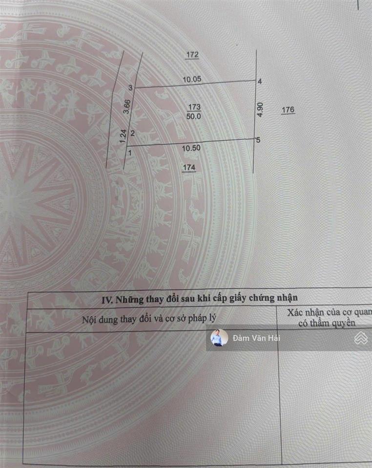 Bán đất ở xã ngọc tảo, giá thỏa thuận, 50m2, mặt tiền 4.9m, đường 5m