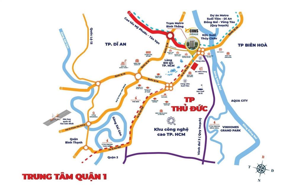 Chủ bán gấp 2pn2wc bcons avenue  2ty250 bao thuế phí
