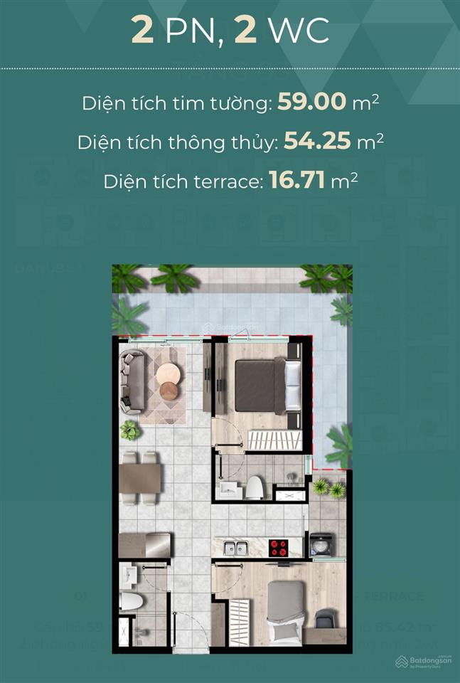 Sổ hồng bán căn 59m2 2pn 2wc thêm 17m2 sân vườn + view mát mẻ + tầng trung thoáng  0902 938 ***