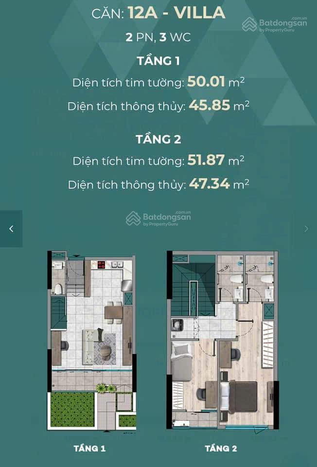 Cho thuê 9tr/th villas 2 tầng khối đế chung cư westgate
