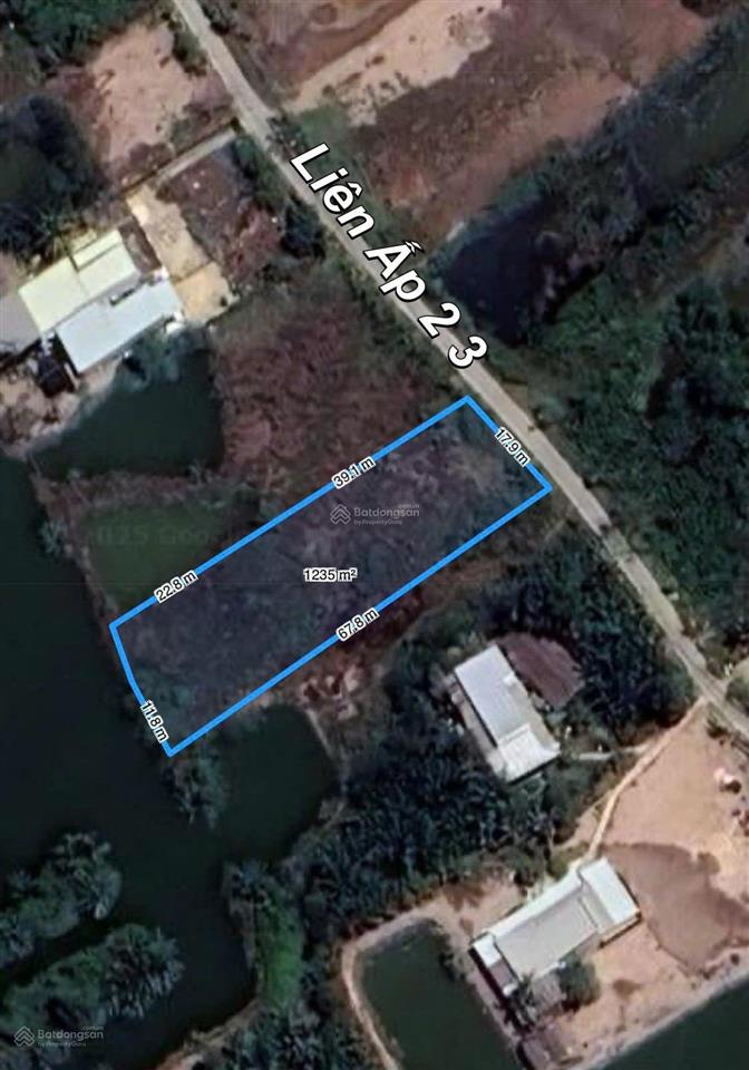 Bán đất làm nhà vườn, 1235m2 mặt tiền xe hơi, xã hiệp phước, ngang bề thế 18m, giá 3.7 tỷ