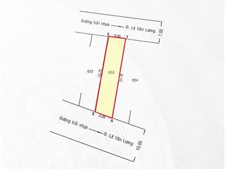 Chủ bán đất 121.2m2, đường lê văn lương, 2 mặt tiền đường 10m và đường 7m, giá 4.6 tỷ