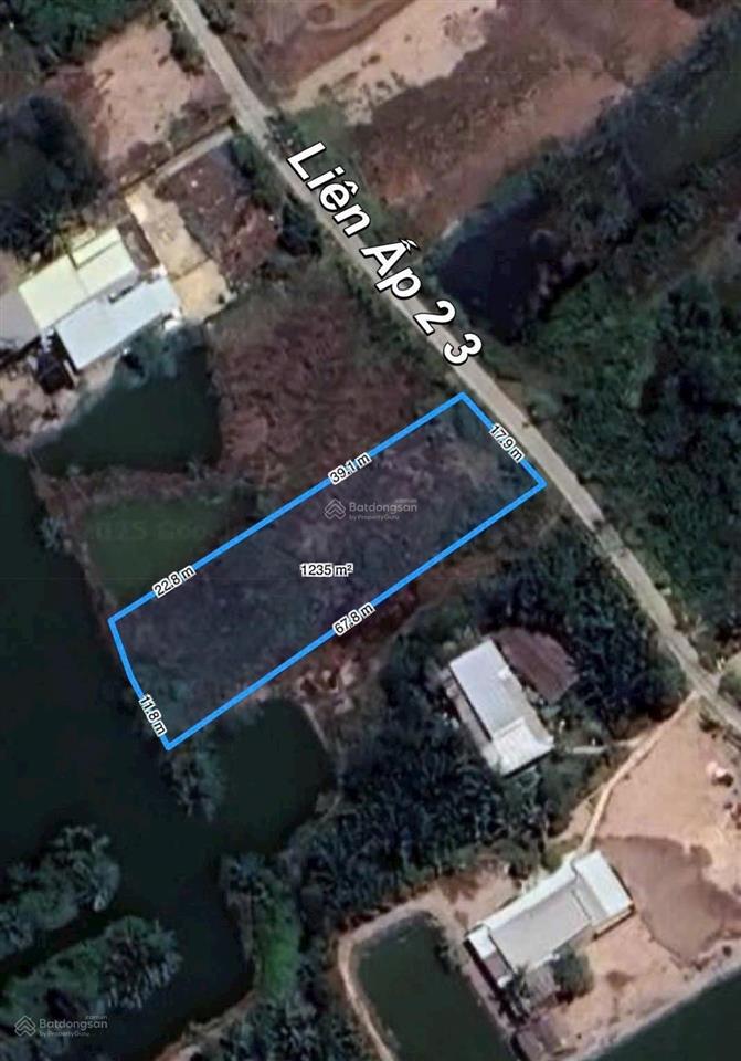 Chủ bán đất 1235m2 đường liên ấp 23, nguyễn văn tạo, thích hợp làm nhà vườn, giá 3.7 tỷ