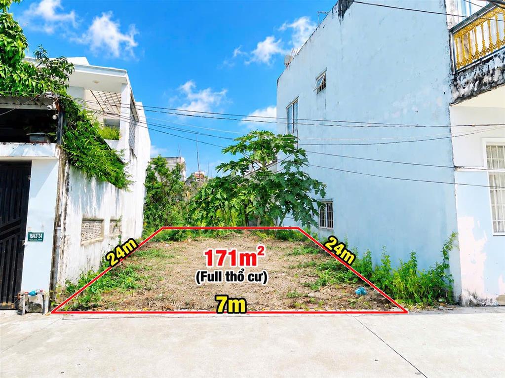 Chủ bán 171m2 đất lê văn lương, sổ riêng, xây tự do, chỉ 4.3 tỷ