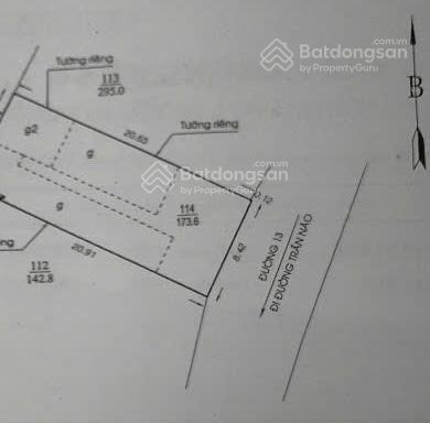 Bán đất đẹp ngang siêu to hơn 8m, diện tích 173m, thổ cư, phường an khánh, quận 2