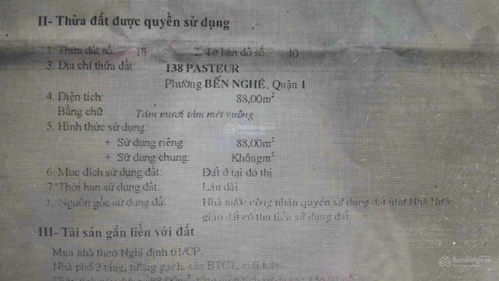 Bán nhà siêu vị trí mặt tiền pasteur quận 1