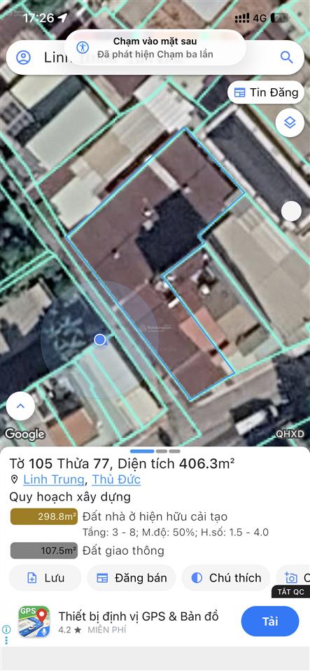 Đất đẹp linh trung 123m hẻm xe hơi sát mặt tiền giá tốt