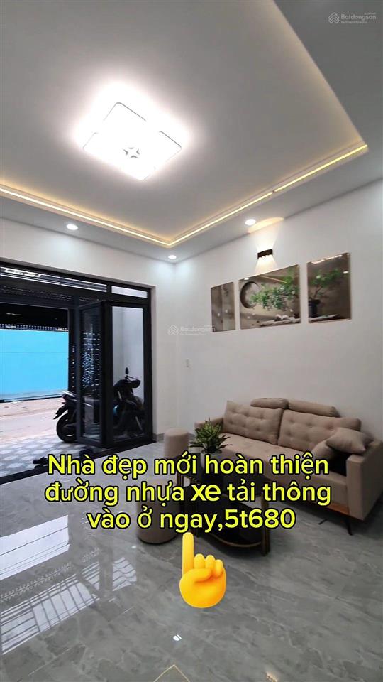 Nhà 1/,đường nhựa,xe tải thông,vừa hoàn thiện,5t6 giảm còn 5tỉ3 nhà mớivào ở ngay,full nội thất