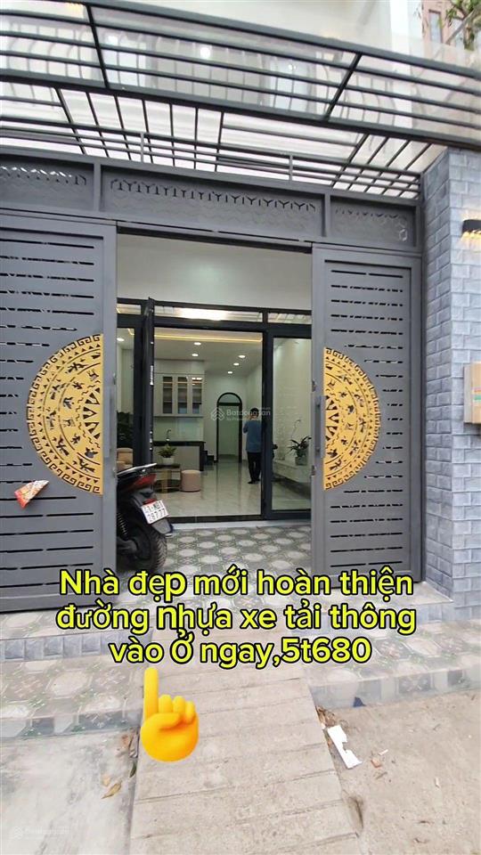 Nhà 1/,đường nhựa,xe tải thông,vừa hoàn thiện,5t6 giảm còn 5tỉ3 nhà mớivào ở ngay,full nội thất