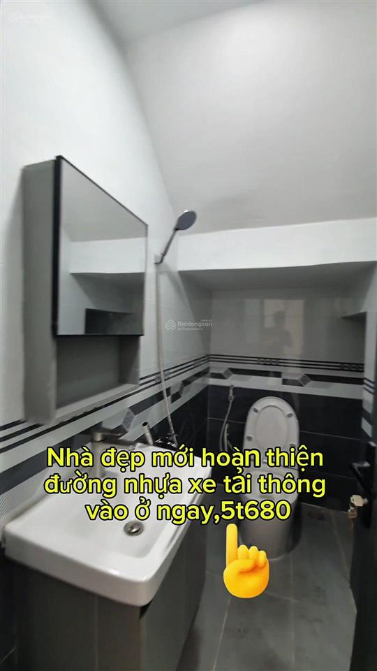 Nhà 1/,đường nhựa,xe tải thông,vừa hoàn thiện,5t6 giảm còn 5tỉ3 nhà mớivào ở ngay,full nội thất