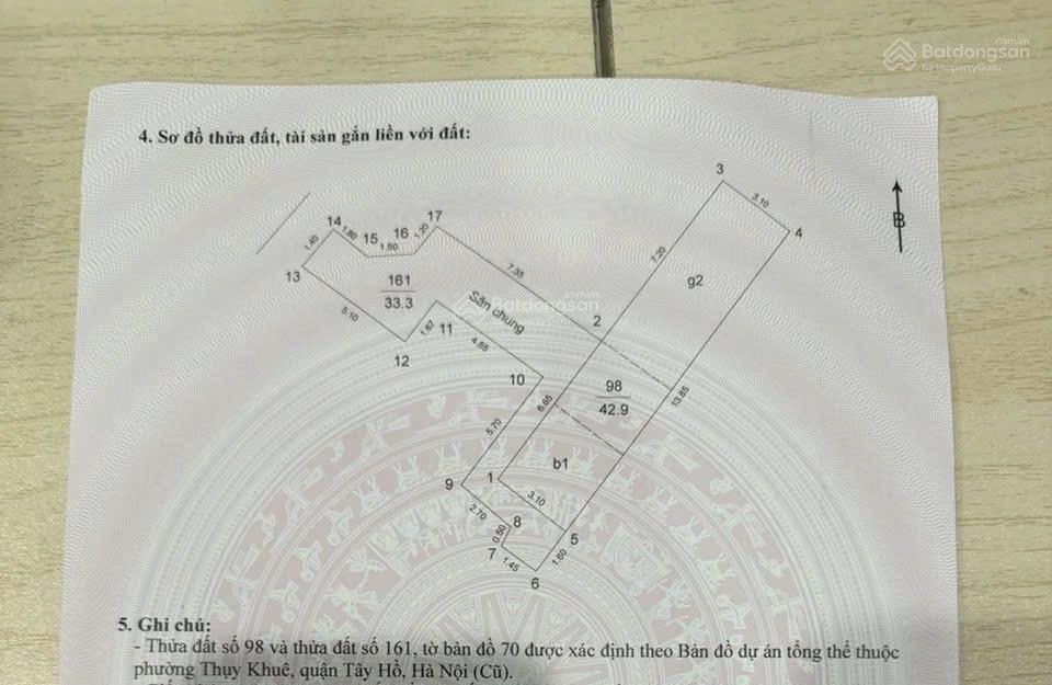 Duy nhất mặt phố đồng cổ, tây hồ vị trí đắc địa thông số vàng  không quy hoạch.