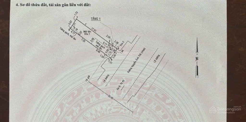 Mt nguyễn ảnh thủ, ngã 3 đông quang  (5x30)  bán đất tặng kho  giá cực tốt