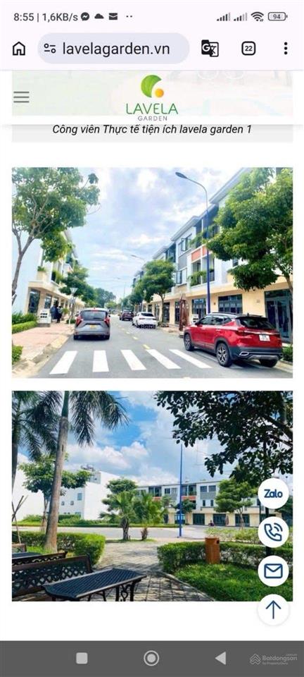 Biệt thự liền kề, lavela an phú  tp thuận an  dtsd 103m2  đã có sổ, giá đầu tư