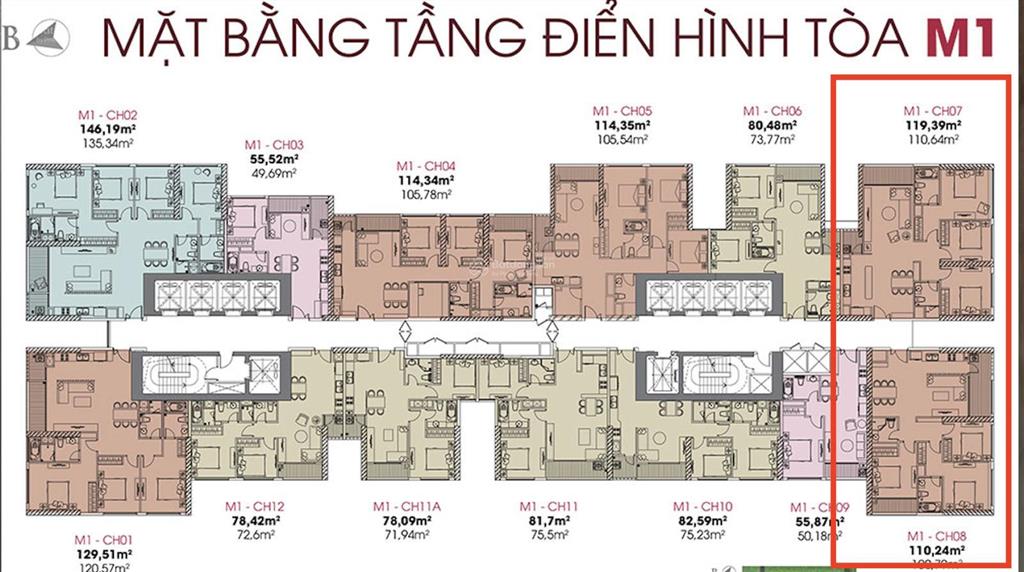 Chính chủ gửi bán căn 3pn góc đẹp tòa m1 dt 103m2 giá công khai 21,5 tỷ