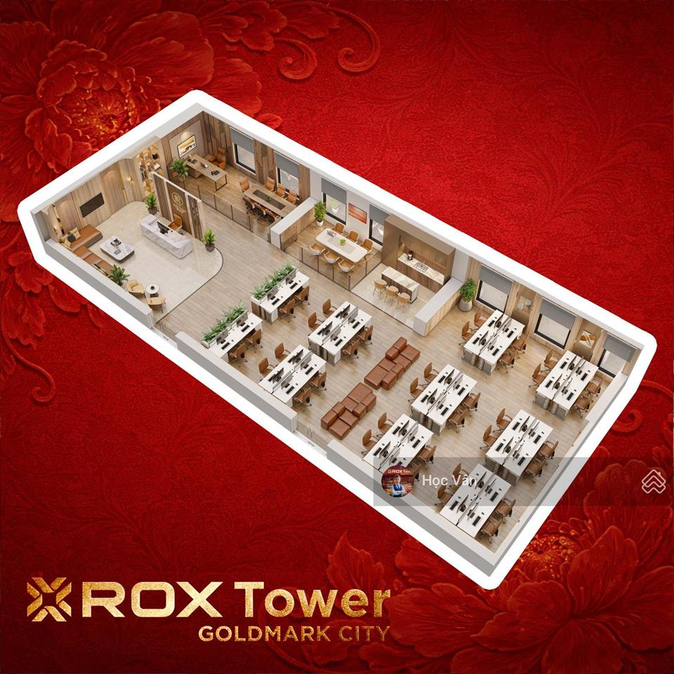 Chỉ với 2.5 tỷ sở hữu sàn vp tại rox tower  cho thuê 60  100 tr/th. chiết khấu 4%  vay ls 0%