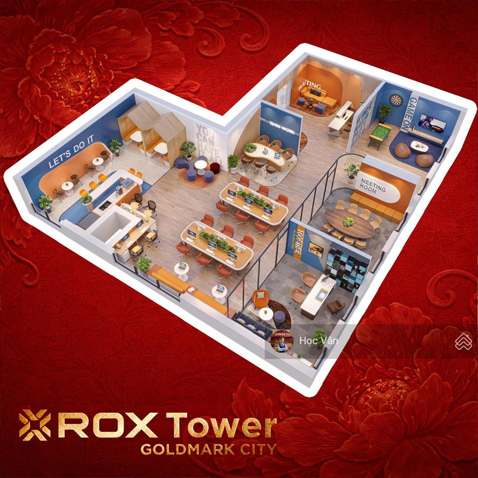 Chỉ với 2.5 tỷ sở hữu sàn vp tại rox tower  cho thuê 60  100 tr/th. chiết khấu 4%  vay ls 0%