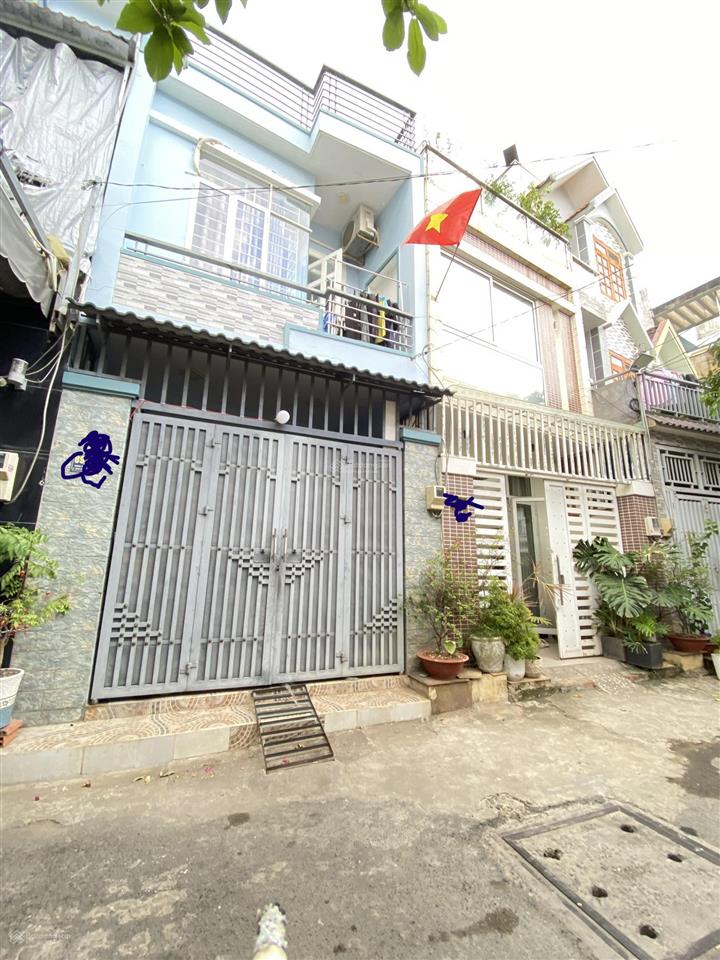 Nhà 2 lầu 1 trệt 4x14m gần nhà thờ, khiết tâm , trường học 1,2,3 100m đường 6m xe hơi tận nhà