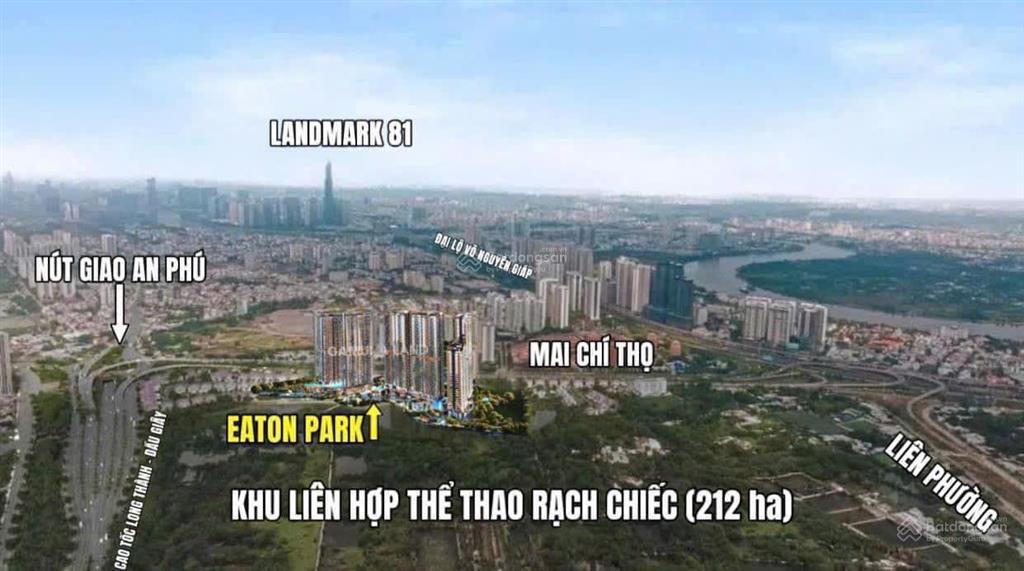 Hàng độc quyền hoa hậu tầng cao 2pn eaton park, view sông cực thoáng, giá tốt 11,3 tỷ, 74,1m2