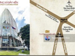 Lợi nhuận 6%/năm  bán căn hộ 70m2 bảy hiền sát bv thống nhất, giá 3.395 tỷ